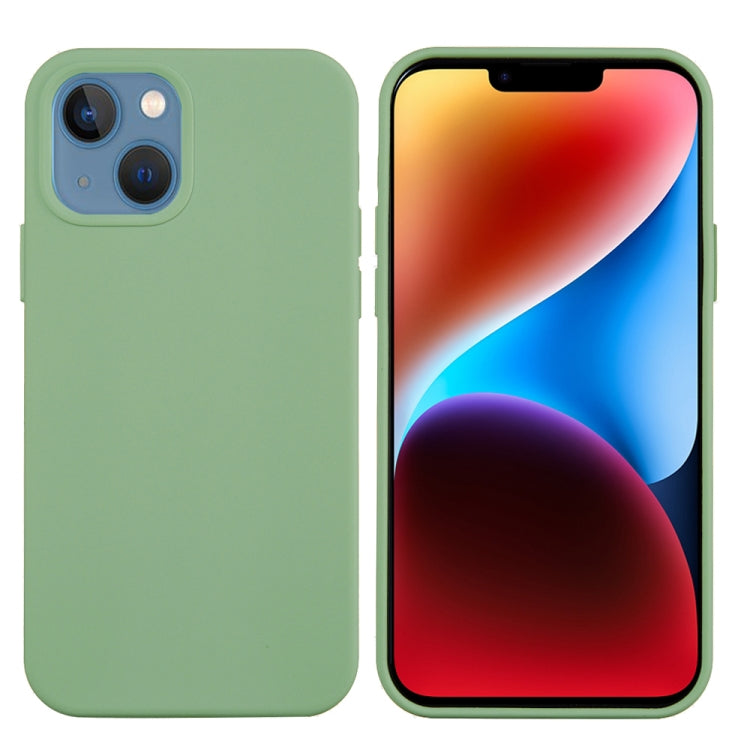 For iPhone 15 Plus Solid Color Silicone Phone Case(Mint Green) - iPhone 15 Plus Cases by buy2fix | Online Shopping UK | buy2fix