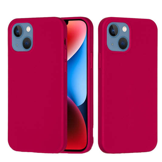 For iPhone 15 Plus Solid Color Silicone Phone Case(Rose Red) - iPhone 15 Plus Cases by buy2fix | Online Shopping UK | buy2fix