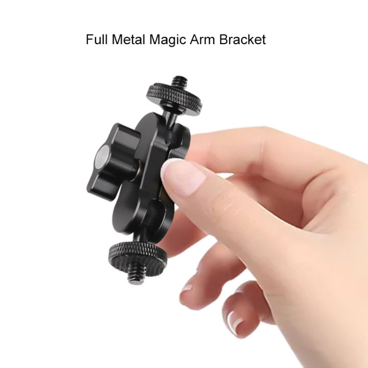 360 Pivot Magic Arm Mount 1/4 inch Ball Head Bracket(Black) by buy2fix