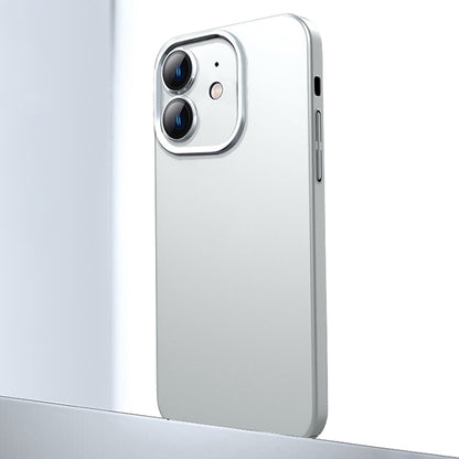 For iPhone 12 Frosted Metal Material Phone Case with Lens Protection(White) by buy2fix