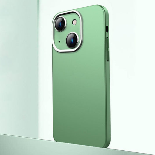 For iPhone 13 Frosted Metal Material Phone Case with Lens Protection(Green) - iPhone 13 Cases by buy2fix | Online Shopping UK | buy2fix