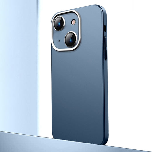 For iPhone 13 Frosted Metal Material Phone Case with Lens Protection(Dark Blue) - iPhone 13 Cases by buy2fix | Online Shopping UK | buy2fix