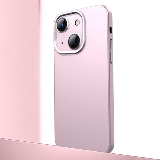 For iPhone 13 Frosted Metal Material Phone Case with Lens Protection(Pink) - iPhone 13 Cases by buy2fix | Online Shopping UK | buy2fix