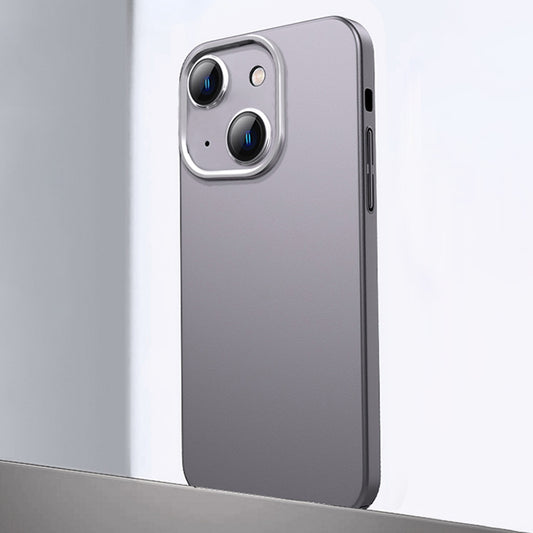 For iPhone 13 Frosted Metal Material Phone Case with Lens Protection(Grey) - iPhone 13 Cases by buy2fix | Online Shopping UK | buy2fix