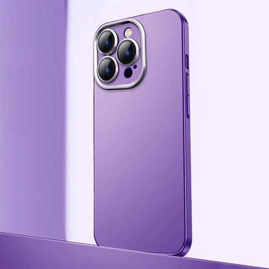For iPhone 13 Pro Frosted Metal Material Phone Case with Lens Protection(Purple) - iPhone 13 Pro Cases by buy2fix | Online Shopping UK | buy2fix