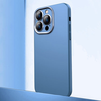 For iPhone 13 Pro Frosted Metal Material Phone Case with Lens Protection(Blue) - iPhone 13 Pro Cases by buy2fix | Online Shopping UK | buy2fix