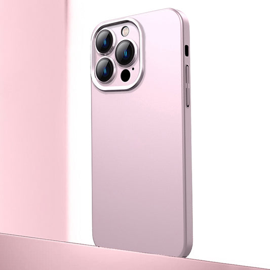 For iPhone 13 Pro Frosted Metal Material Phone Case with Lens Protection(Pink) - iPhone 13 Pro Cases by buy2fix | Online Shopping UK | buy2fix