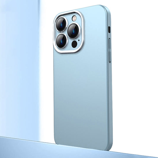 For iPhone 13 Pro Frosted Metal Material Phone Case with Lens Protection(Light Blue) - iPhone 13 Pro Cases by buy2fix | Online Shopping UK | buy2fix