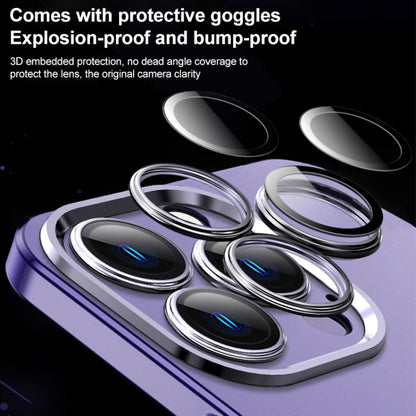 For iPhone 12 Pro Max Frosted Metal Material Phone Case with Lens Protection(Blue) - iPhone 12 Pro Max Cases by buy2fix | Online Shopping UK | buy2fix