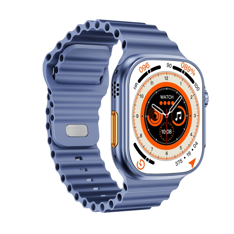 WS-E9 Ultra 2.2 inch IP67 Waterproof Ocean Silicone Band Smart Watch, Support Heart Rate / NFC(Blue) - Smart Watches by buy2fix | Online Shopping UK | buy2fix