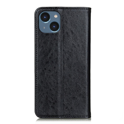 For iPhone 15 Magnetic Crazy Horse Texture Horizontal Flip Leather Phone Case(Black) - iPhone 15 Cases by buy2fix | Online Shopping UK | buy2fix