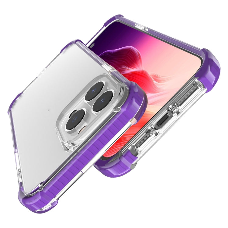 For iPhone 15 Pro Max Four-corner Shockproof TPU + Acrylic Phone Case(Purple) - iPhone 15 Pro Max Cases by buy2fix | Online Shopping UK | buy2fix