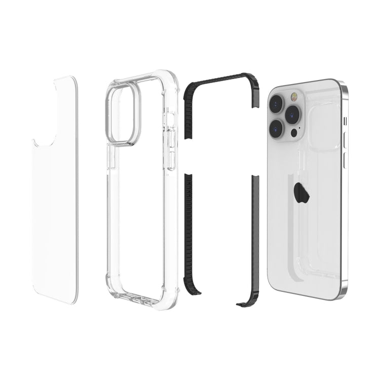 For iPhone 15 Pro Max Four-corner Shockproof TPU + Acrylic Phone Case(Black + Transparent) - iPhone 15 Pro Max Cases by buy2fix | Online Shopping UK | buy2fix