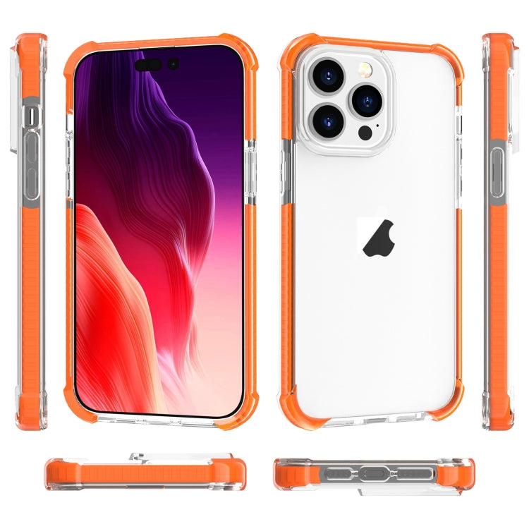 For iPhone 15 Pro Four-corner Shockproof TPU + Acrylic Phone Case(Orange) - iPhone 15 Pro Cases by buy2fix | Online Shopping UK | buy2fix