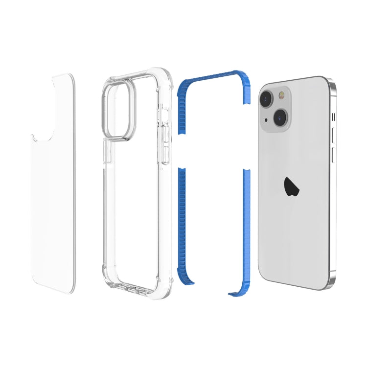 For iPhone 15 Plus Four-corner Shockproof TPU + Acrylic Phone Case(Blue) - iPhone 15 Plus Cases by buy2fix | Online Shopping UK | buy2fix