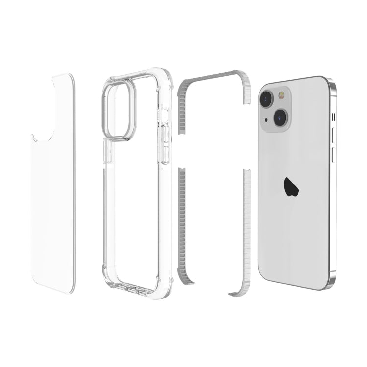 For iPhone 15 Plus Four-corner Shockproof TPU Hybrid Acrylic Phone Case(Transparent) by buy2fix