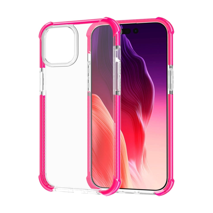 For iPhone 15 Four-corner Shockproof TPU + Acrylic Phone Case(Pink) - iPhone 15 Cases by buy2fix | Online Shopping UK | buy2fix