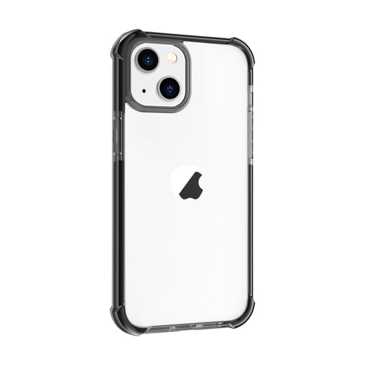 For iPhone 15 Four-corner Shockproof TPU Hybrid Acrylic Phone Case(Black) by buy2fix