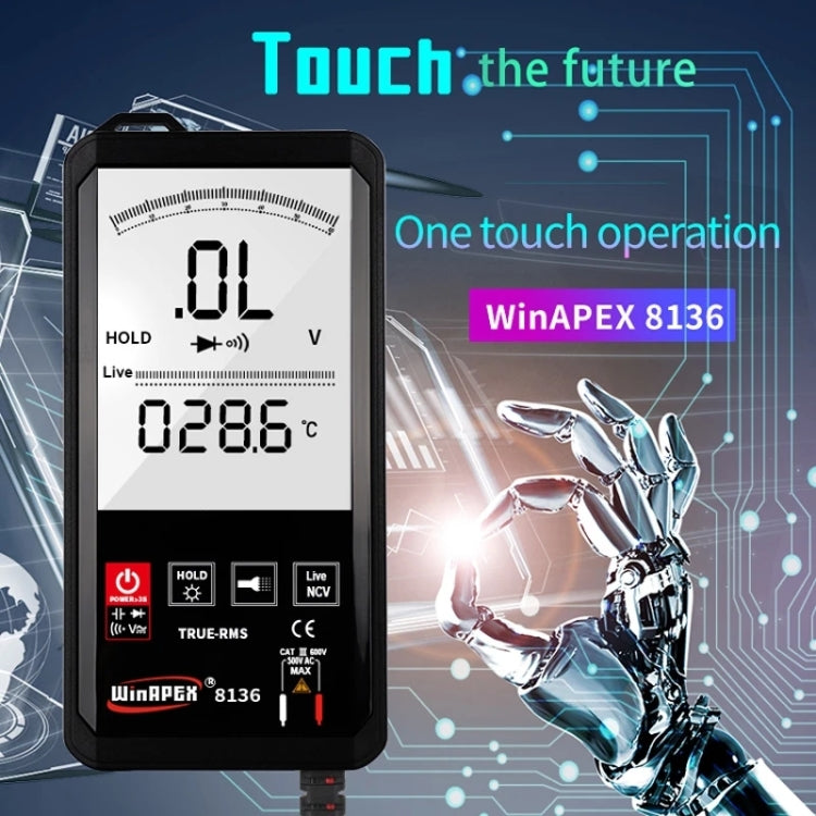 WinAPEX Smart Touch Screen Digital Multimeter, Model:8136 - Digital Multimeter by WinAPEX | Online Shopping UK | buy2fix