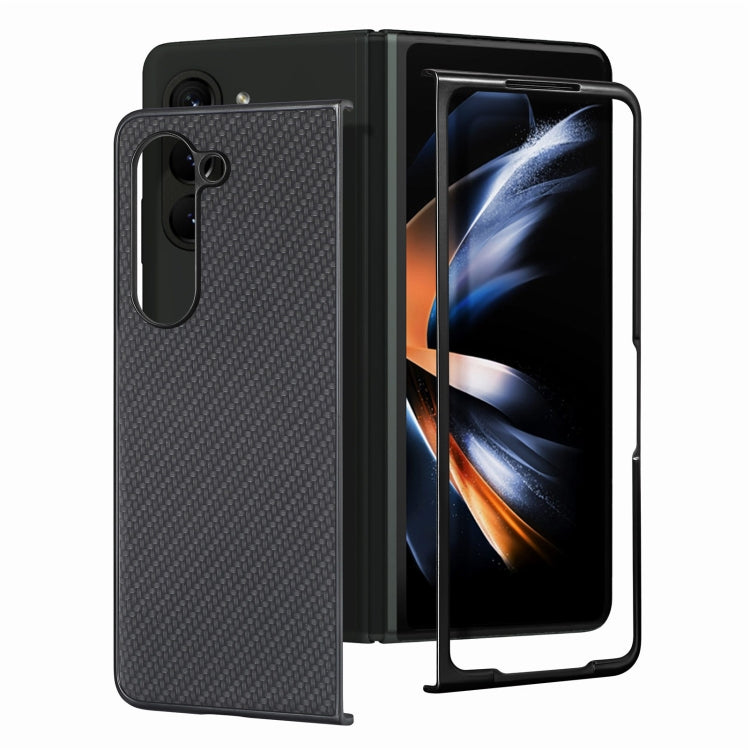 For Samsung Galaxy Z Fold5 Carbon Fiber Texture Back Cover Phone Case(Black) - Galaxy Z Fold5 Cases by buy2fix | Online Shopping UK | buy2fix