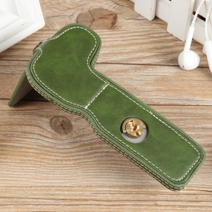 For Canon EOS R8 1/4 inch Thread PU Leather Camera Half Case Base(Green) by buy2fix
