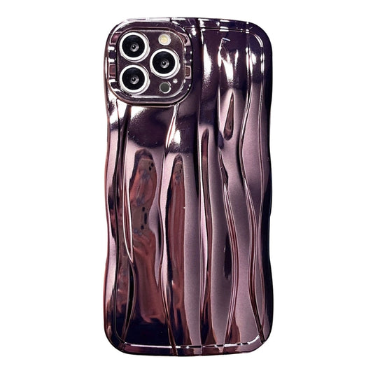 For iPhone 14 Pro Max Electroplating Water Ripple TPU Phone Case(Purple) - iPhone 14 Pro Max Cases by buy2fix | Online Shopping UK | buy2fix