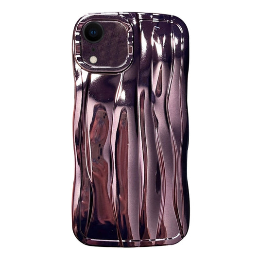 For iPhone XR Electroplating Water Ripple TPU Phone Case(Purple) - More iPhone Cases by buy2fix | Online Shopping UK | buy2fix