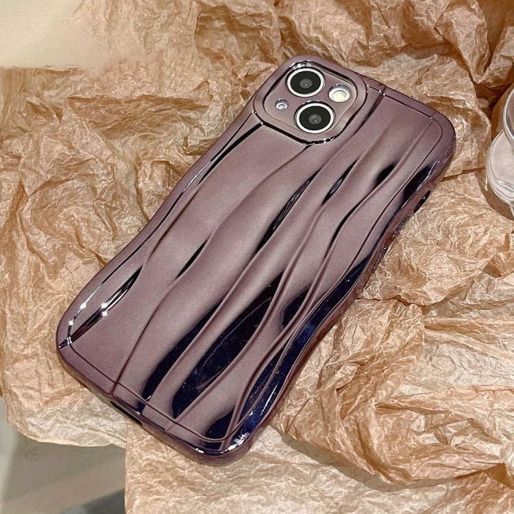 For iPhone XR Electroplating Water Ripple TPU Phone Case(Purple) - More iPhone Cases by buy2fix | Online Shopping UK | buy2fix