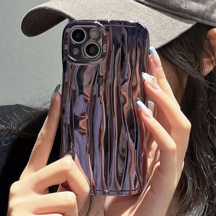 For iPhone 13 Pro Electroplating Water Ripple TPU Phone Case(Purple) - iPhone 13 Pro Cases by buy2fix | Online Shopping UK | buy2fix