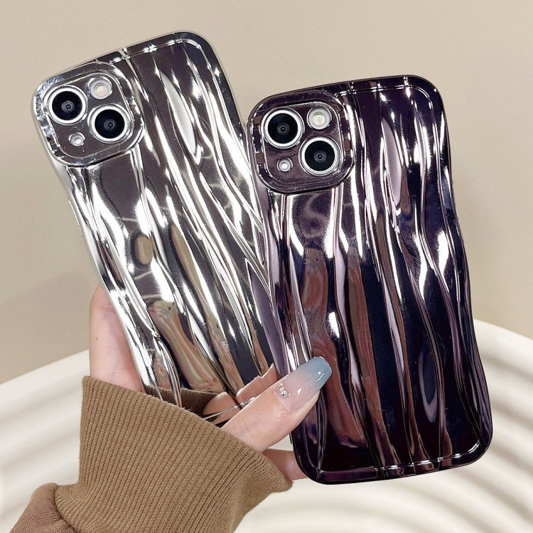 For iPhone XR Electroplating Water Ripple TPU Phone Case(Purple) - More iPhone Cases by buy2fix | Online Shopping UK | buy2fix