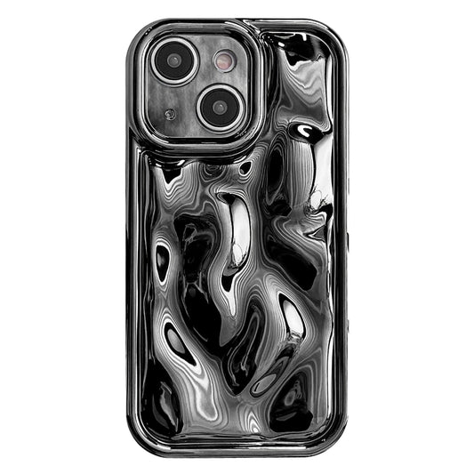 For iPhone 14 Electroplating Meteorite Texture TPU Phone Case(Black) - iPhone 14 Cases by buy2fix | Online Shopping UK | buy2fix
