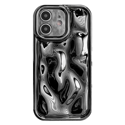 For iPhone 12 Electroplating Meteorite Texture TPU Phone Case(Black) - iPhone 12 / 12 Pro Cases by buy2fix | Online Shopping UK | buy2fix