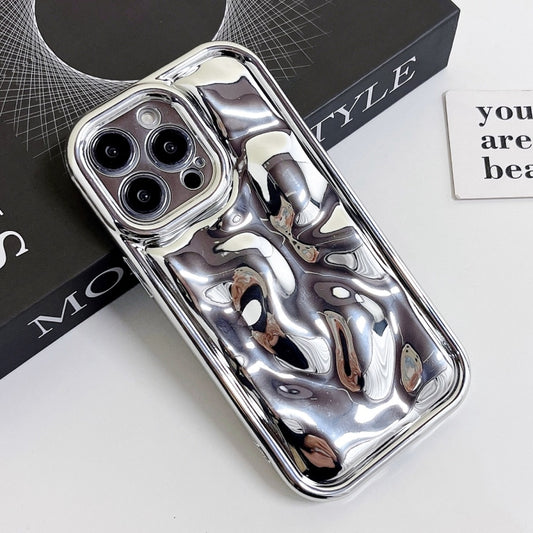 For iPhone XR Electroplating Meteorite Texture TPU Phone Case(Silver) by buy2fix
