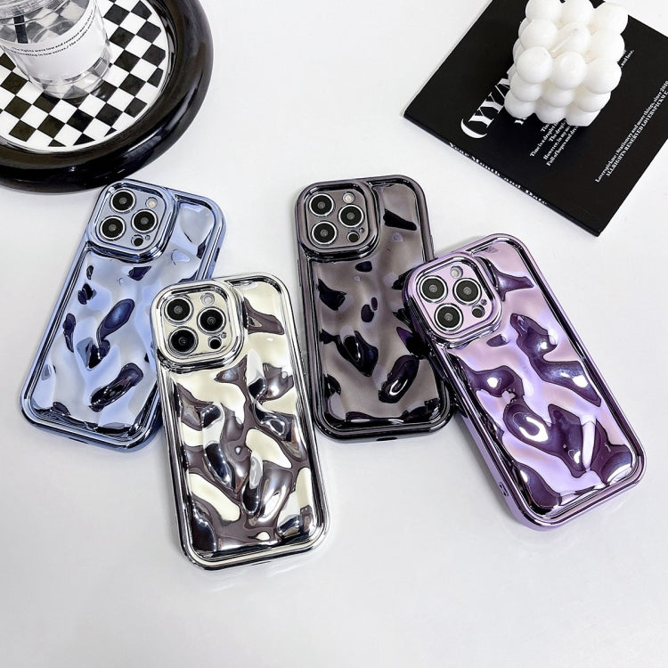 For iPhone 14 Electroplating Meteorite Texture TPU Phone Case(Blue) - iPhone 14 Cases by buy2fix | Online Shopping UK | buy2fix