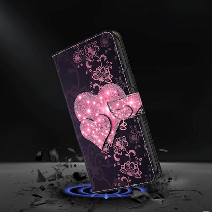 For Xiaomi Redmi A1+ / A2 / A2+ Crystal 3D Shockproof Protective Leather Phone Case(Lace Love) - Xiaomi Cases by buy2fix | Online Shopping UK | buy2fix