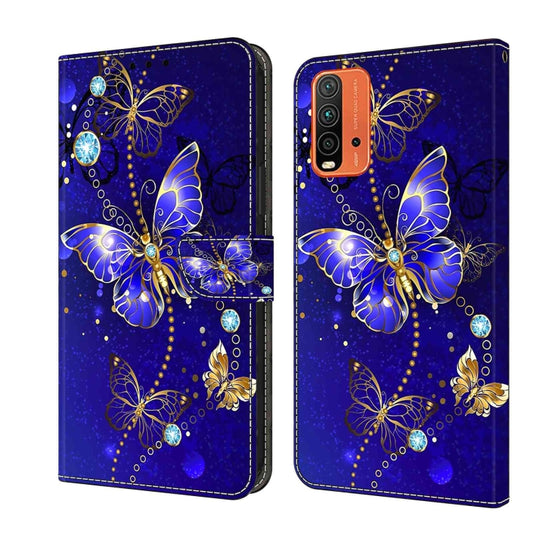 For Xiaomi Redmi 9T Crystal 3D Shockproof Protective Leather Phone Case(Diamond Butterfly) - Xiaomi Cases by buy2fix | Online Shopping UK | buy2fix