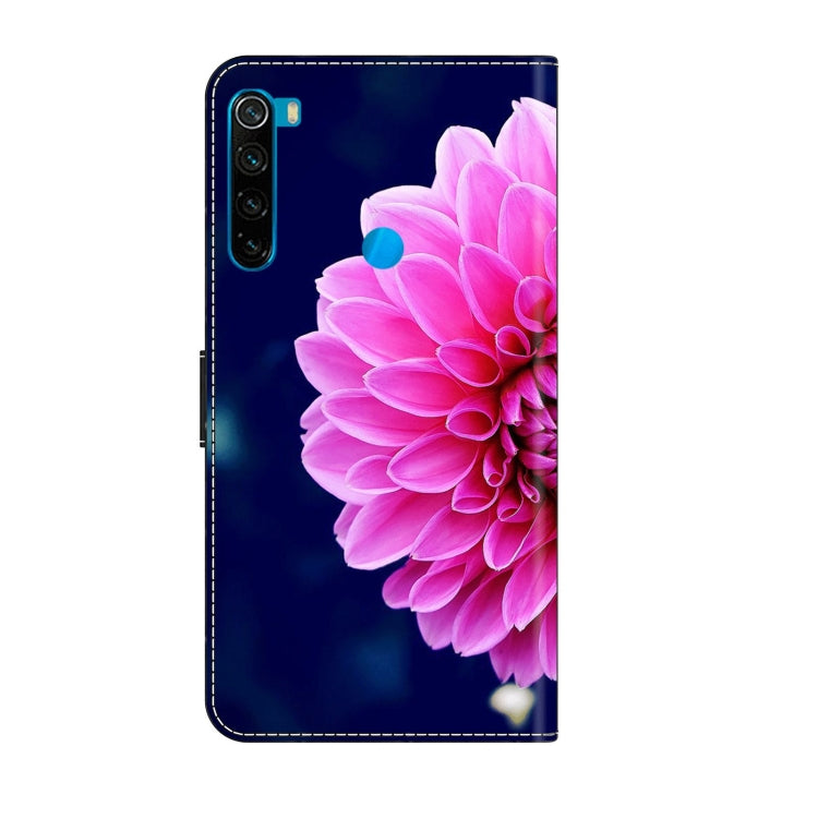 For Xiaomi Redmi Note 8 Crystal 3D Shockproof Protective Leather Phone Case(Pink Petals) - Xiaomi Cases by buy2fix | Online Shopping UK | buy2fix