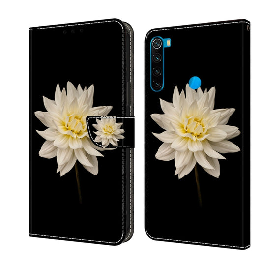 For Xiaomi Redmi Note 8 Crystal 3D Shockproof Protective Leather Phone Case(White Flower) - Xiaomi Cases by buy2fix | Online Shopping UK | buy2fix