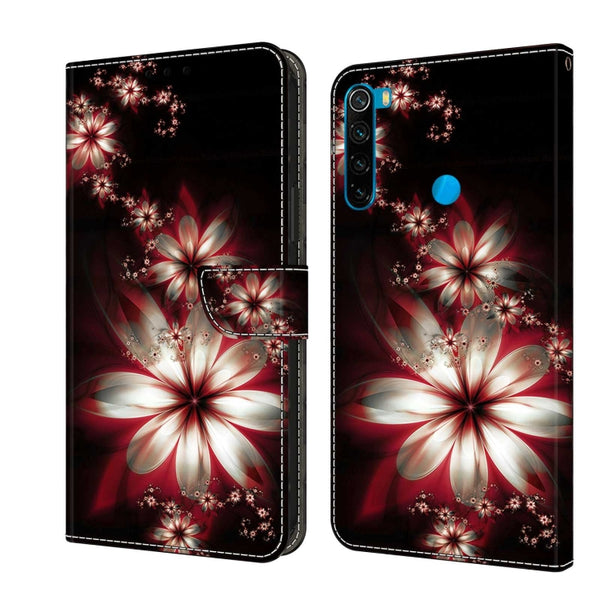 For Xiaomi Redmi Note 8 Crystal 3D Shockproof Protective Leather Phone Case(Fantastic Flower) by buy2fix