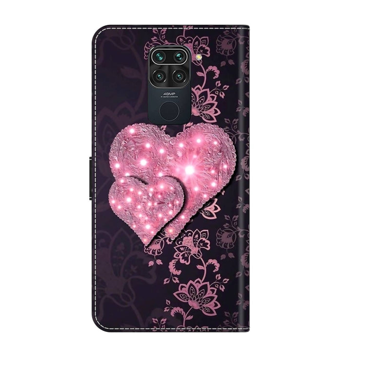 For Xiaomi Redmi Note 9 Crystal 3D Shockproof Protective Leather Phone Case(Lace Love) - Xiaomi Cases by buy2fix | Online Shopping UK | buy2fix