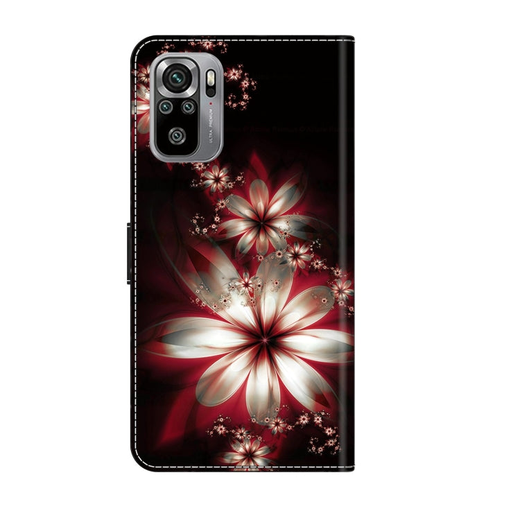 For Xiaomi Redmi Note 10 4G Crystal 3D Shockproof Protective Leather Phone Case(Fantastic Flower) - Xiaomi Cases by buy2fix | Online Shopping UK | buy2fix