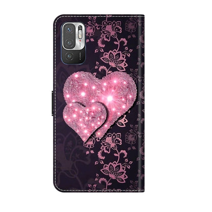 For Xiaomi Redmi Note 10 5G Crystal 3D Shockproof Protective Leather Phone Case(Lace Love) - Xiaomi Cases by buy2fix | Online Shopping UK | buy2fix