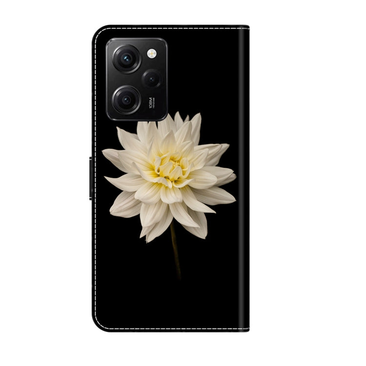 For Xiaomi Redmi Note 12 Pro Global Crystal 3D Shockproof Protective Leather Phone Case(White Flower) - Xiaomi Cases by buy2fix | Online Shopping UK | buy2fix