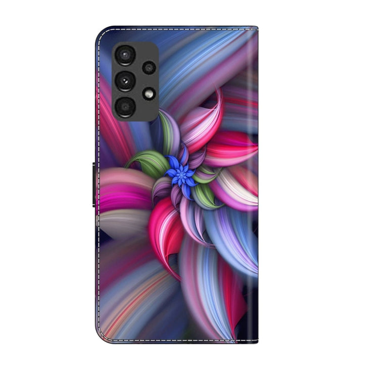 For Samsung Galaxy A13 4G / 5G / A04S Crystal 3D Shockproof Protective Leather Phone Case(Colorful Flower) by buy2fix