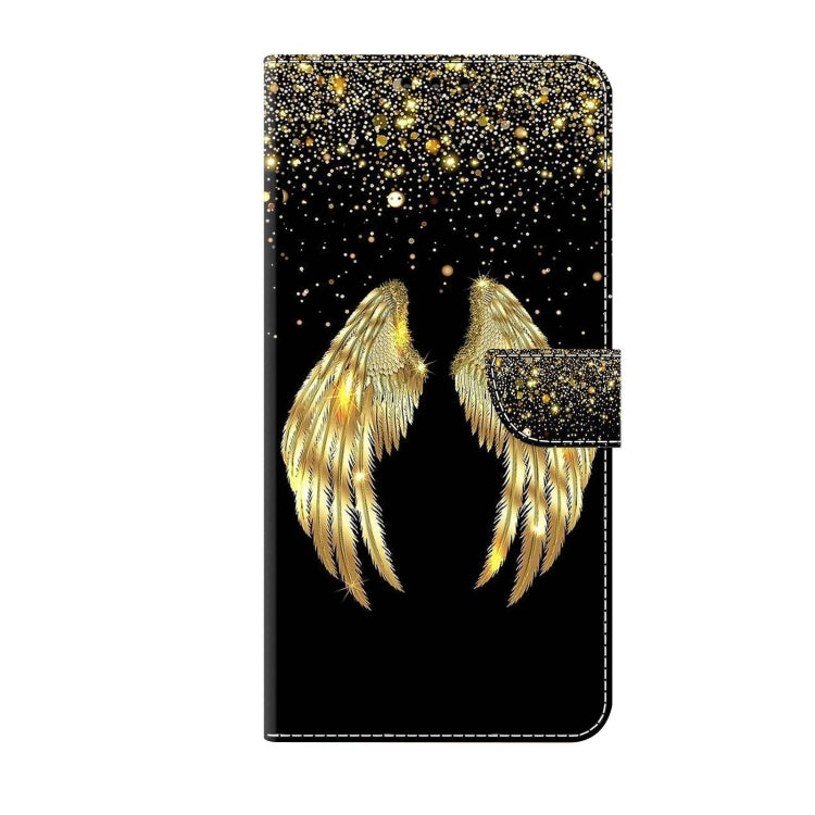 For Samsung Galaxy A33 5G Crystal 3D Shockproof Protective Leather Phone Case(Golden Wings) by buy2fix