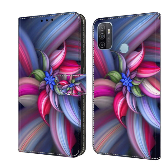 For Samsung Galaxy A33 5G Crystal 3D Shockproof Protective Leather Phone Case(Colorful Flower)