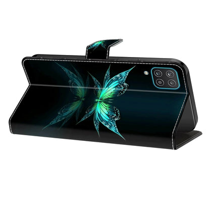 For Samsung Galaxy S20 FE Crystal 3D Shockproof Protective Leather Phone Case(Reflection Dutterfly) by buy2fix