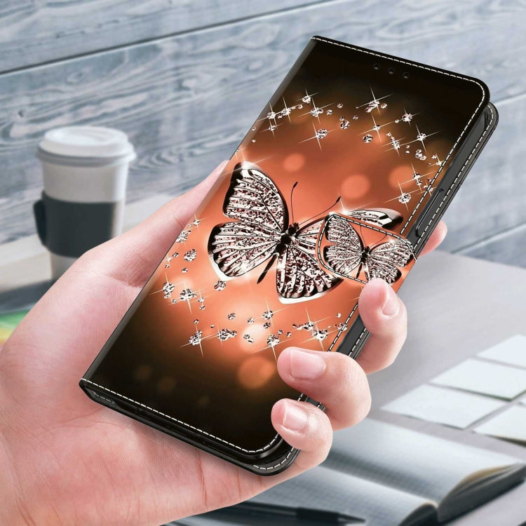 For Samsung Galaxy S20 FE Crystal 3D Shockproof Protective Leather Phone Case(Crystal Butterfly) by buy2fix
