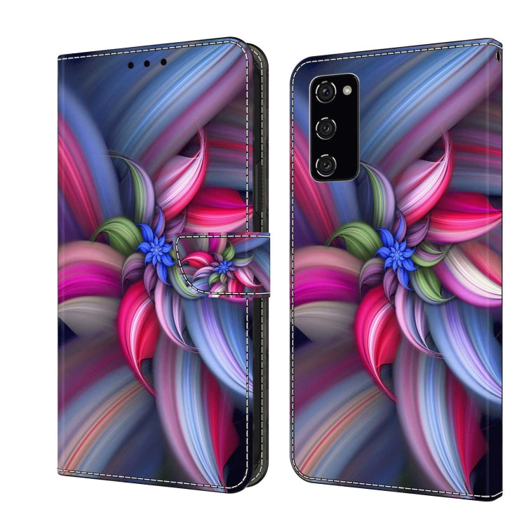 For Samsung Galaxy S20 FE Crystal 3D Shockproof Protective Leather Phone Case(Colorful Flower) by buy2fix