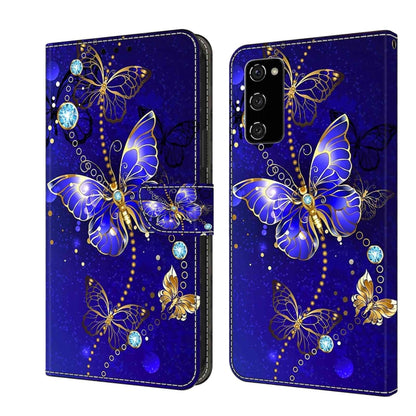 For Samsung Galaxy S20 FE Crystal 3D Shockproof Protective Leather Phone Case(Diamond Butterfly) by buy2fix